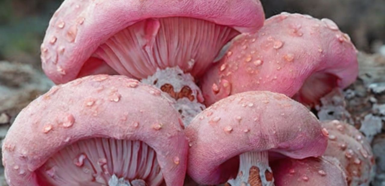 pink mushrooms