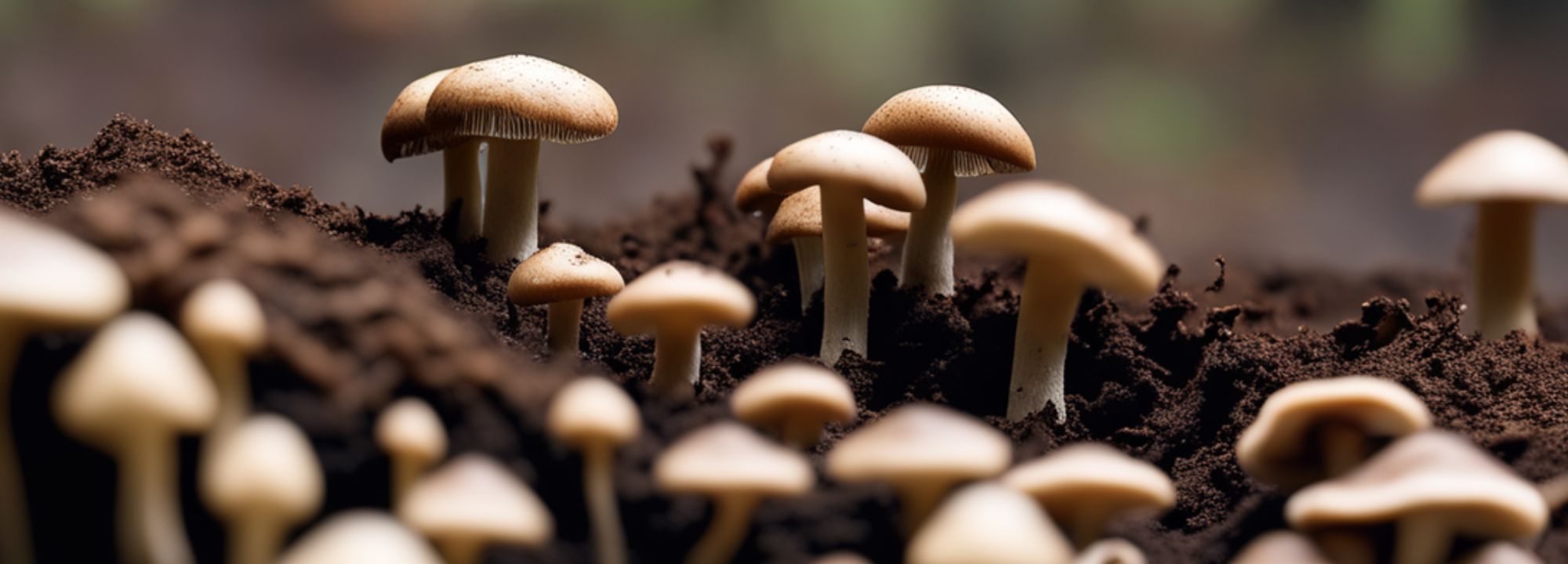 growing mushrooms in coffee grounds