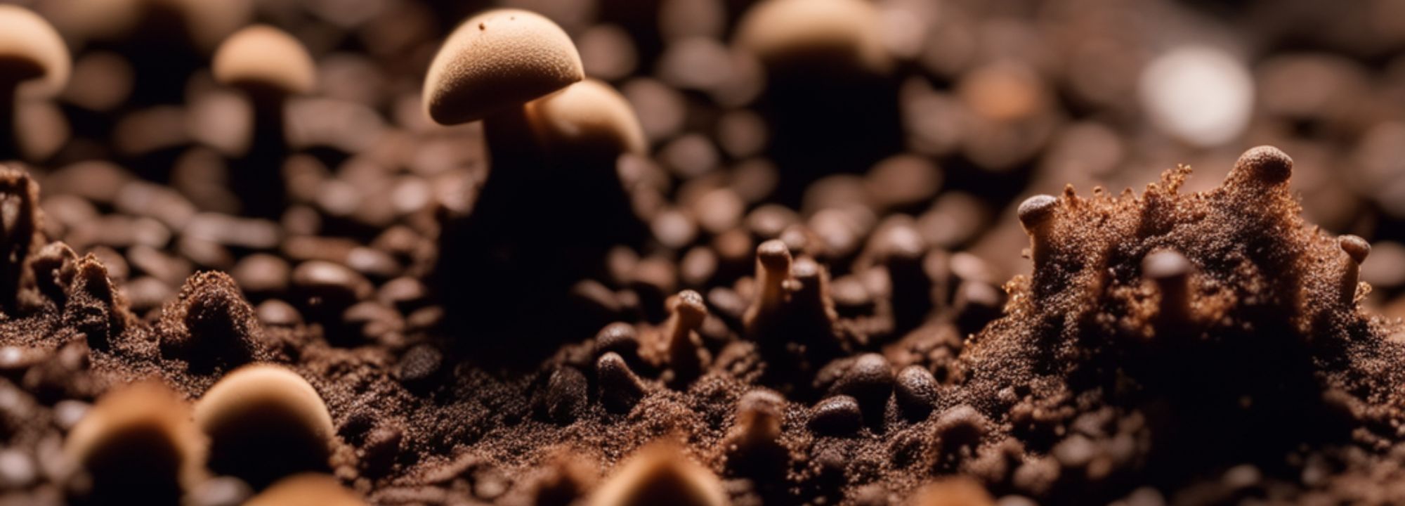 grow mushrooms in coffee grounds