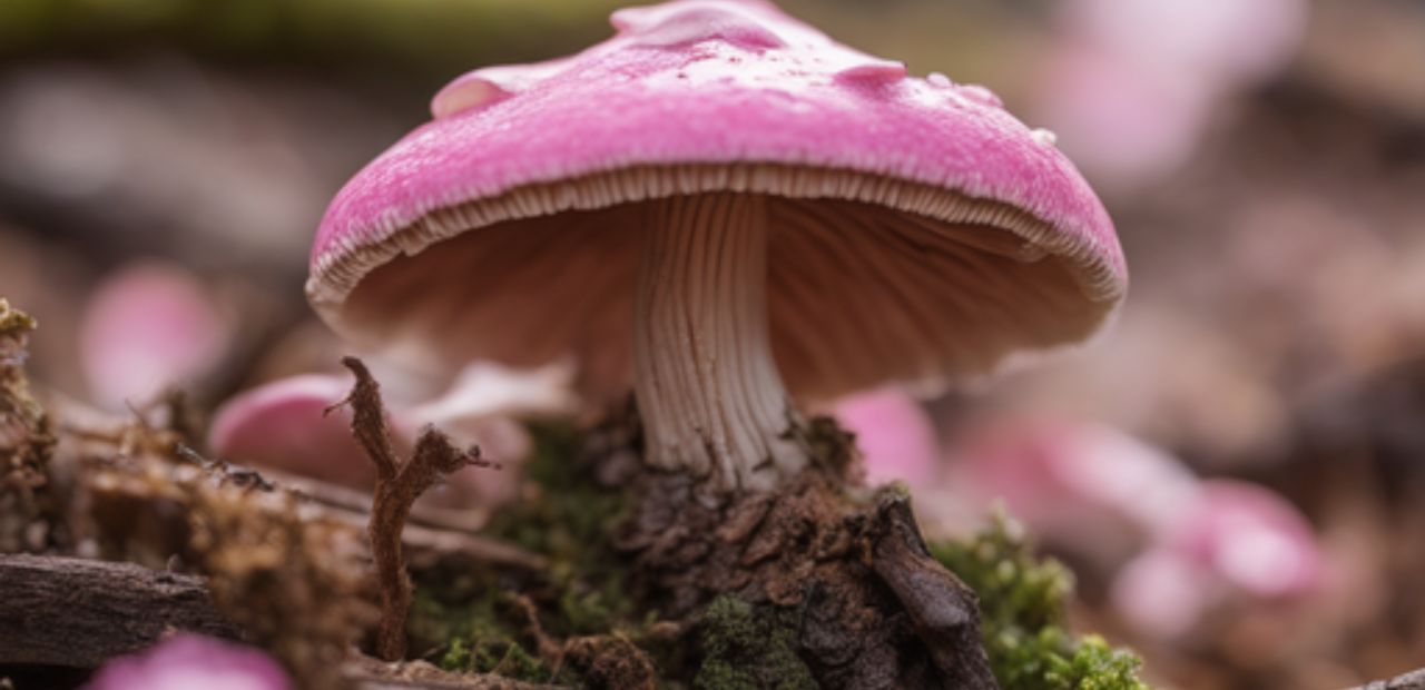 Is there a pink mushroom?