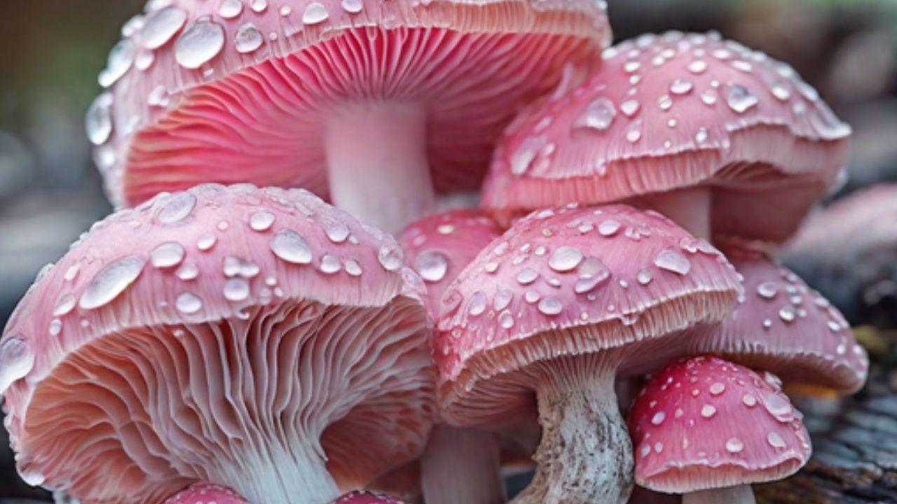 Is there a pink mushroom?